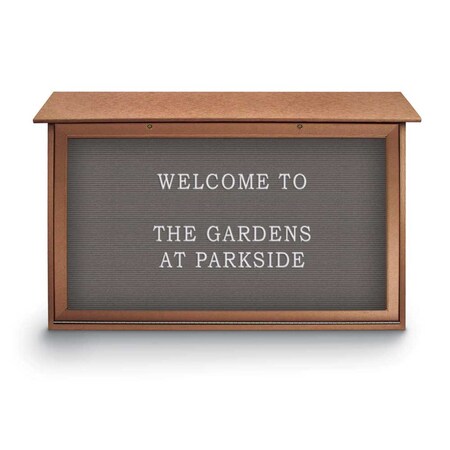 United Visual Products Indoor Enclosed Combo Board, 48"x36", White Frame/Grey & Blue Spruce UVCB4836W-GREY-BLSPRU